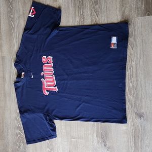 MLB Minnesota Twins Shirt Navy Blue Size XL